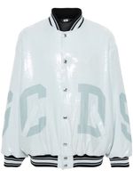 GCDS veste bomber Sequins Varsity Logo - Bleu