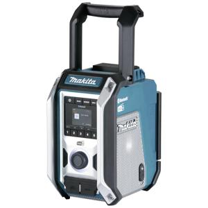 Makita Bouwradio DAB, DAB+ AUX, Bluetooth, USB Spatwaterbestendig, Stofvast Turquoise, Zwart, Zilver