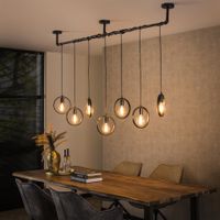 LifestyleFurn Hanglamp Holley 7-lamps, Ø22cm - Charcoal - thumbnail