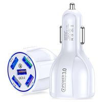 Universele 5xUSB Snelle Autolader - QC3.0 - Wit