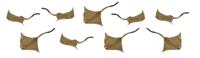 Safari speeldierenset roggen junior 2 cm bruin 192 stuks