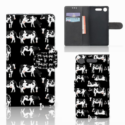 Sony Xperia XZ1 Telefoonhoesje met Pasjes Koetjes Sony Xperia XZ1 Telefoonhoesje met Pasjes Koetjes