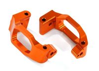 Caster blocks (c-hubs), 6061-T6 aluminum (orange-anodized), left & right/ 4x22mm pin (4)/ 3x6mm BCS (4)/ retainers (4) (TRX-8932A)