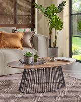 Kave Home Salontafel Leska 120 x 65cm - Naturel - Rond - thumbnail