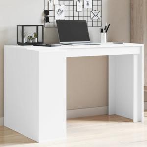 Bureau 123,5x73,5x75 cm bewerkt hout wit