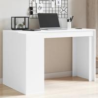 Bureau 123,5x73,5x75 cm bewerkt hout wit - thumbnail