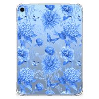 Siliconen Hoesje voor iPad (2022) 10.9 Flowers Blue - thumbnail