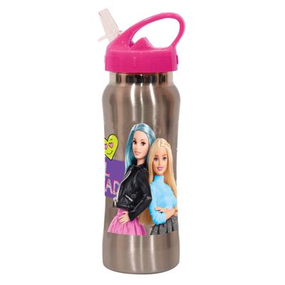 Giovas Drinkbeker Met Drinktuit Barbie Roestvrij Staal 580 Ml
