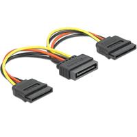I/O Adapter DeLOCK 1xSATA-St>2x SATA-BU/Adapter Power SATA HDD 2x > 15 Pin - St 15 cm