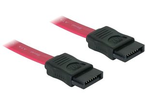 DeLOCK SATA Cable - 0.3m SATA-kabel 0,3 m Rood