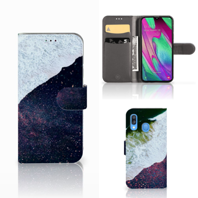 Samsung Galaxy A40 Book Case Sea in Space Samsung Galaxy A40 Book Case Sea in Space