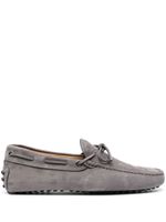 Tod's mocassins en daim Gommino à lacets - Gris