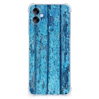 Samsung Galaxy A05 Stevig Telefoonhoesje Wood Blue - thumbnail