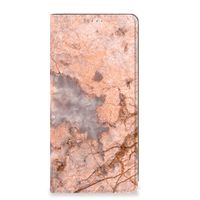 OPPO A57 | A57s | A77 4G Standcase Marmer Oranje - thumbnail