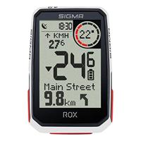 SIGMA SPORT ROX 4.0 Wit | Fietscomputer draadloos GPS & navigatie incl. standaard stuurhouder GPS | Outdoor GPS-navigatie met hoogtemeter
