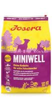 JOSERA Miniwell Hondenvoer voor kleine rassen, 1 x 10 kg, extra verdraagbaar recept met gevogelte, super premium droogvoer voor volwassen honden, 1 stuk verpakt