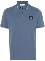 Stone Island polo en coton à patch Compass - Bleu