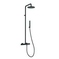 Plieger Napoli douchesysteem thermostatisch met hoofddouche Ø20cm met handdouche staafmodel m.1 stand mat zwart BU85RM2151NE BU85RM2151NE - thumbnail