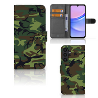 Samsung Galaxy A15 Telefoon Hoesje Army Dark