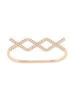 ALINKA 18kt rose gold KATIA TRIO diamond two-finger ring - Or - thumbnail