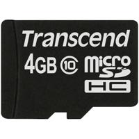 Transcend TS4GUSDC10 4GB | microSDXC/SDHC Class 10 geheugenkaart