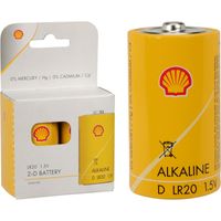 Shell Batterijen - type LR20 - 2x stuks - Alkaline - Longlife - thumbnail