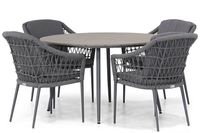 Coco Dalice/Matale 125 cm rond dining tuinset 5-delig - thumbnail