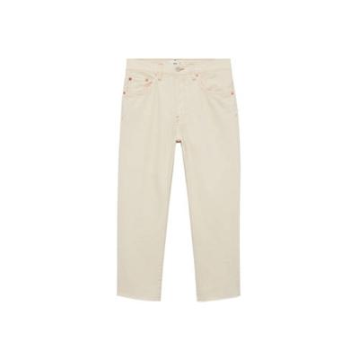 Mango cropped straight fit jeans ecru