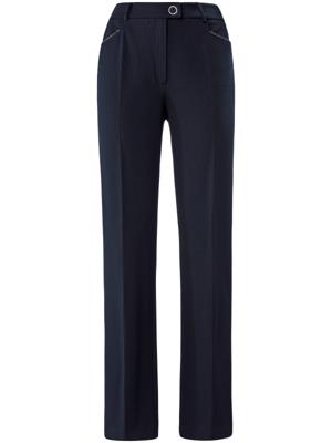 Broek model Diana persplooien voor en achter Van Basler blauw Broek model Diana persplooien voor en achter Van Basler blauw