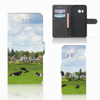 HTC U11 Telefoonhoesje met Pasjes Koeien HTC U11 Telefoonhoesje met Pasjes Koeien