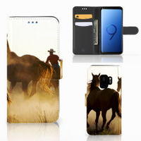 Samsung Galaxy S9 Telefoonhoesje met Pasjes Design Cowboy - thumbnail