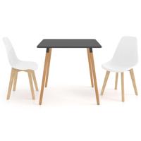 vidaXL 3-delige Eethoek wit