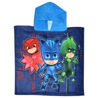 Disney Badponcho Pj Masks Junior 100 Cm Katoen Lichtblauw/blauw