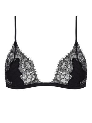 Kiki de Montparnasse soutien-gorge Giselle en soie - Noir