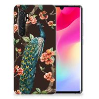 Xiaomi Mi Note 10 Lite TPU Hoesje Pauw met Bloemen - thumbnail