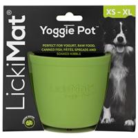 LICKIMAT Yoggie Pot - afleiding, plezier en verrijking. Duurzame rubberen traktatieverspreider voor alle formaten honden en trage voederbak voor kleine honden. De nieuwste LickiMat