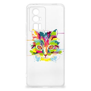 Xiaomi Poco F5 Pro Telefoonhoesje met Naam Cat Color