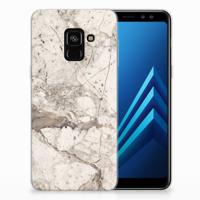Samsung Galaxy A8 (2018) TPU Siliconen Hoesje Marmer Beige