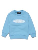 DSQUARED2 KIDS sweat en coton à logo imprimé - Bleu - thumbnail