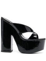 Stuart Weitzman sandales en cuir à plateforme 160 mm - Noir