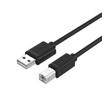 UNITEK Kabel USB A naar USB B (male-male) I 3 Meter, Standaard USb 2.0, PVC, 28AWG, 100% Koper, Zwart I Datakabel voor printer/printerkabel compatibel met PC, Notebook