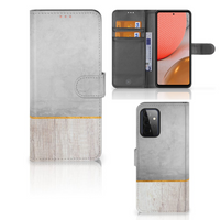 Samsung Galaxy A72 Book Style Case Wood Concrete - thumbnail