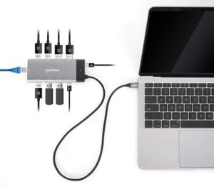 Manhattan USB-C PD 10-in-1 8K USB-C dockingstation Geschikt voor merk (dockingstation): Universeel