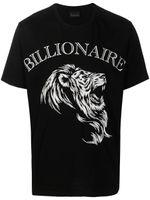 Billionaire t-shirt en coton à imprimé graphique - Noir