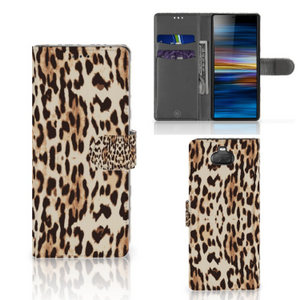 Sony Xperia 10 Telefoonhoesje met Pasjes Leopard