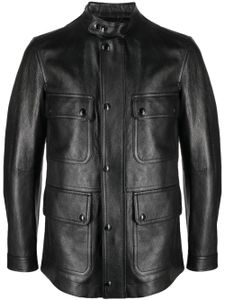 TOM FORD veste en cuir à fermeture zippée - Noir