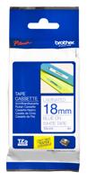 Labeltape brother tze-243 18 mm x 8 m wit / blauw