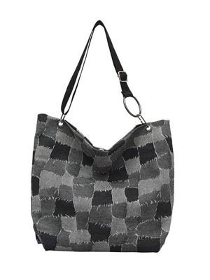 Vintage Denim Instelbaar Een Schouder Groot Capaciteit Tote Tas