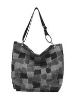 Vintage Denim Instelbaar Een Schouder Groot Capaciteit Tote Tas