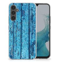 Samsung Galaxy A34 Bumper Hoesje Wood Blue